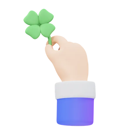 Clover Hand Gesture  3D Icon