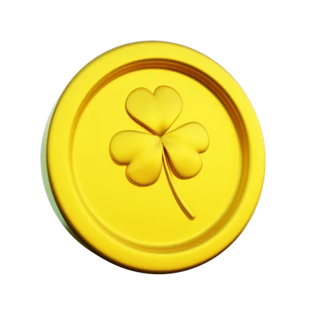 Clover Leaf Coin  3D Icon