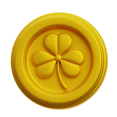 Clover Leaf Coin  3D Icon