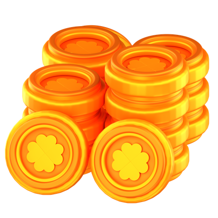 Clovers coins  3D Icon