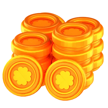 Clovers coins  3D Icon