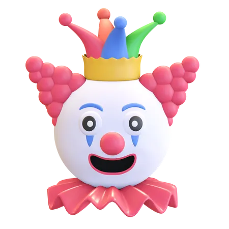 April Fools Day Clown Emoticon 3 D Render Illustration 3D Illustration