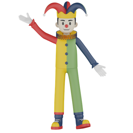 Clown-Auftritt  3D Illustration