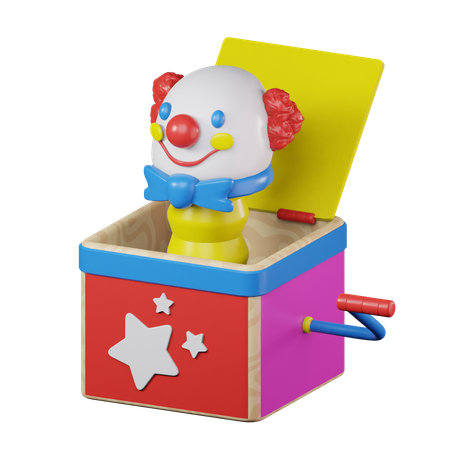 Clown dans la boîte  3D Icon