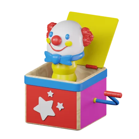 Clown dans la boîte  3D Icon