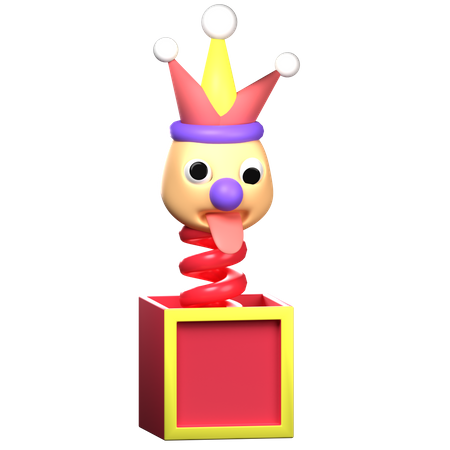 Clown dans la boîte  3D Icon