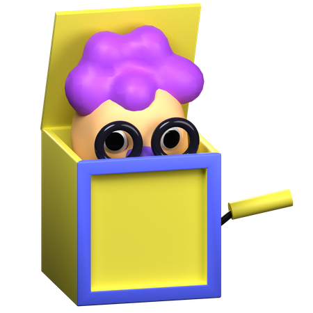 Clown dans la boîte  3D Icon