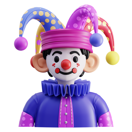 Clown Face  3D Icon