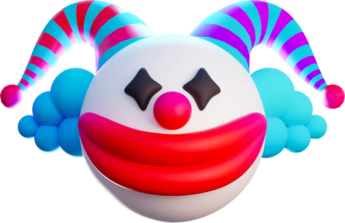 Clown Face  3D Icon
