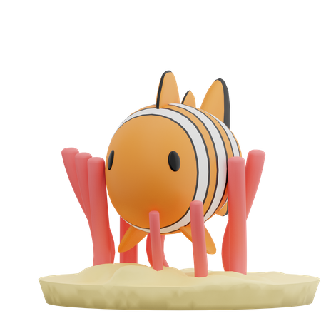 Clown Fish  3D Illustration