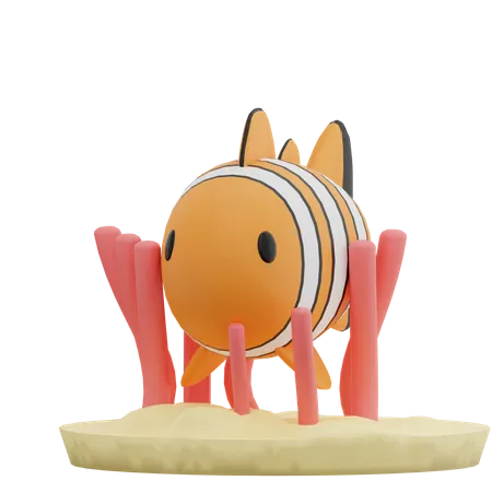 Clown Fish  3D Illustration