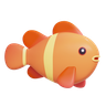 fish drawing 3d logo