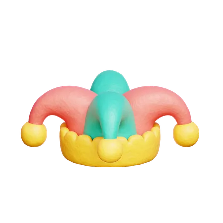 Clown Hat Carnival Amusement Park 3 D Rendering 3D Icon