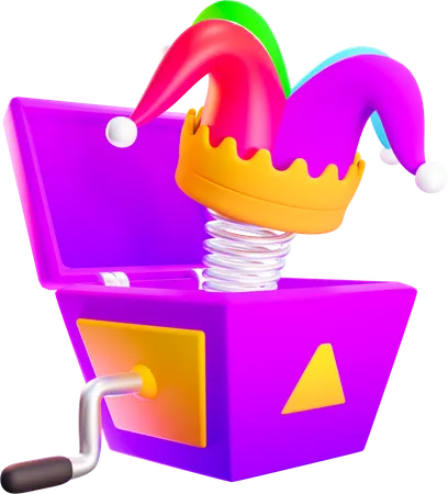 Clown Hat Surprise Box  3D Icon