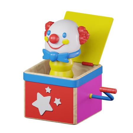 Clown In The Box  3D Icon
