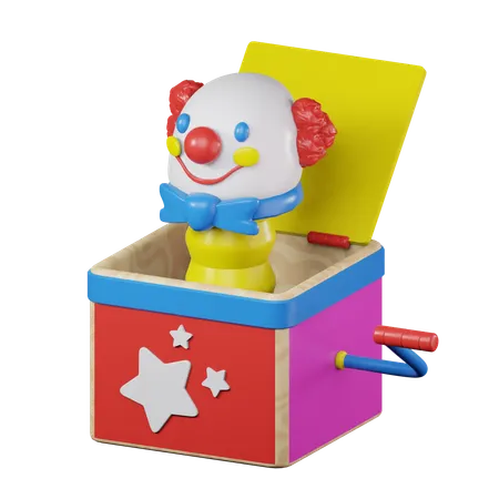 Clown In The Box  3D Icon