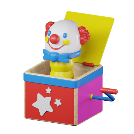 Clown In The Box  3D Icon