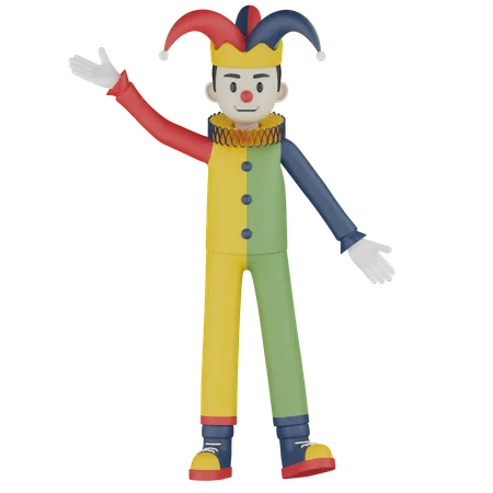 Clown Performance  3D Illustration