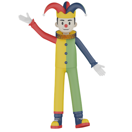 Clown Performance  3D Illustration