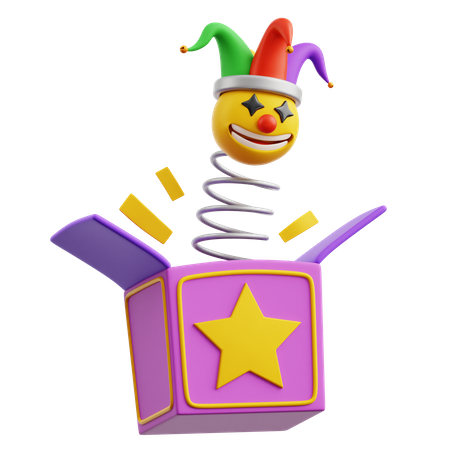 Clown Prank Box  3D Icon