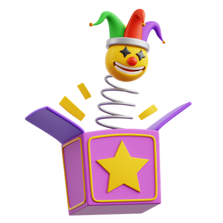 Clown Prank Box  3D Icon