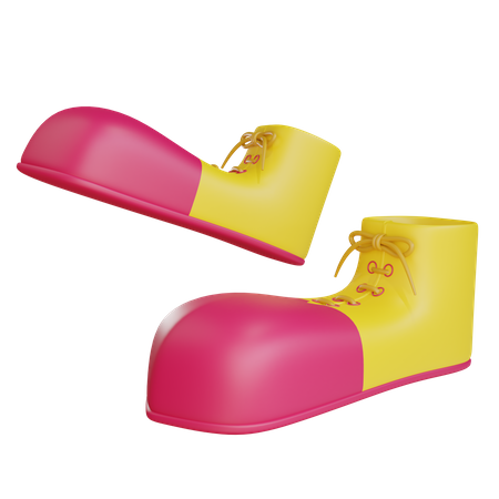 Clown Shoes  3D Illustration