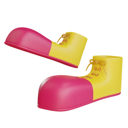 Clown Shoes  3D Illustration