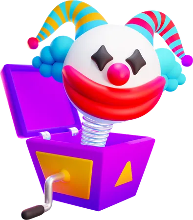 Clown-Überraschungsbox  3D Icon