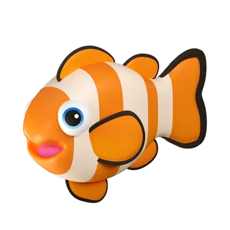 Clownfish Illustration In 3 D Design 3D Icon