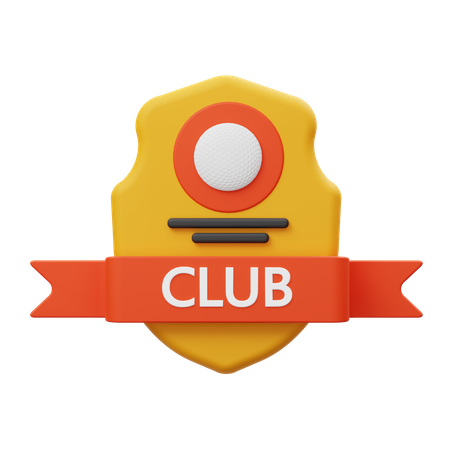 Club Badge 3D Illustration