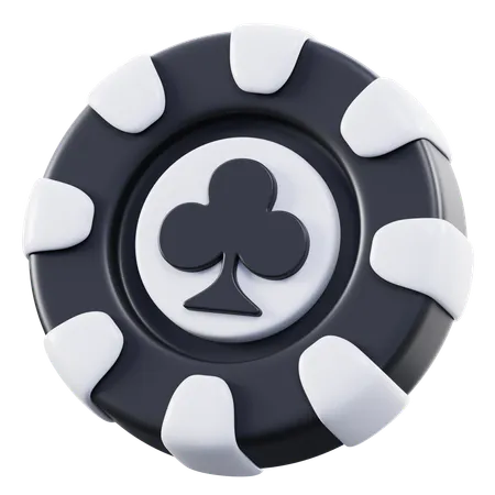 Club Poker Chip  3D Icon