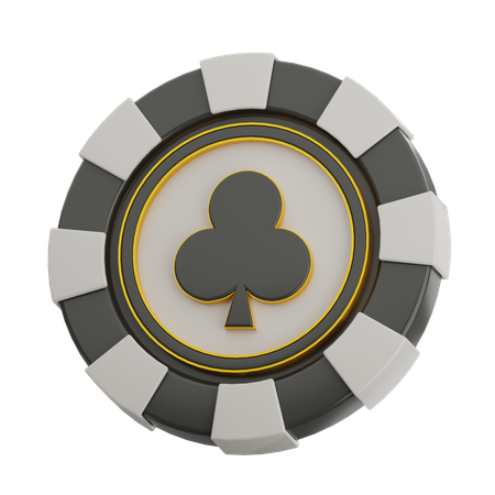 클럽 포커 칩  3D Icon
