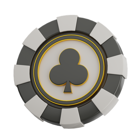Club Poker Chip  3D Icon