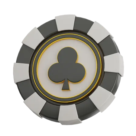 Club Poker Chip  3D Icon