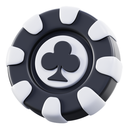 Club Poker Chip  3D Icon