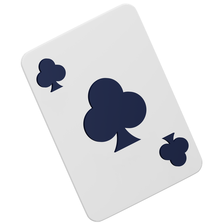 Club Poker Playing Card  3D Icon