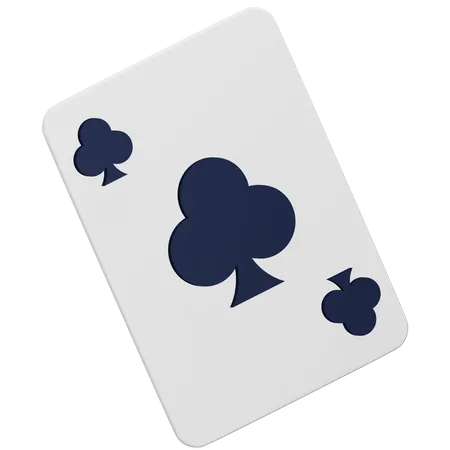 Club Poker Playing Card  3D Icon