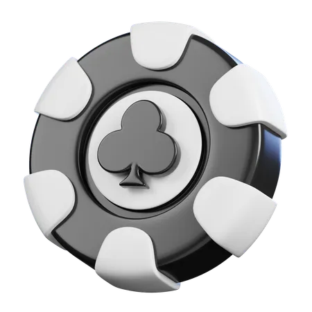 Jeton de poker Clubs  3D Icon