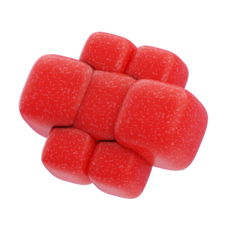 Clustered Block  3D Icon