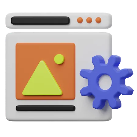 CMS-Content-Management-System  3D Icon