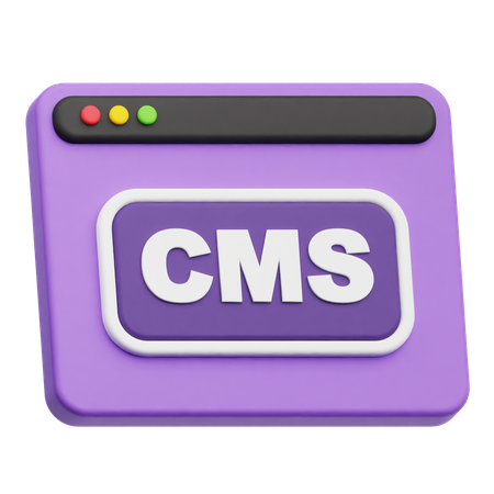 웹사이트 CMS  3D Icon
