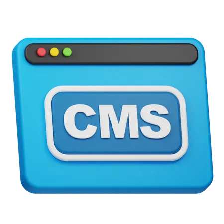 CMS ウェブサイト  3D Icon