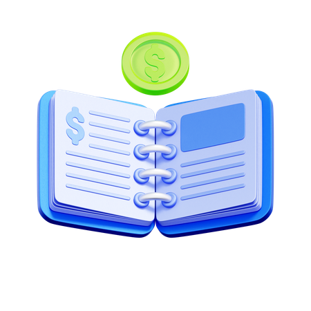 会計元帳  3D Icon