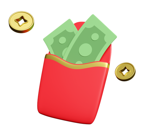 Envelopes vermelhos cny  3D Icon