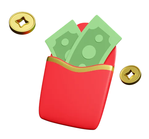 Envelopes vermelhos cny  3D Icon