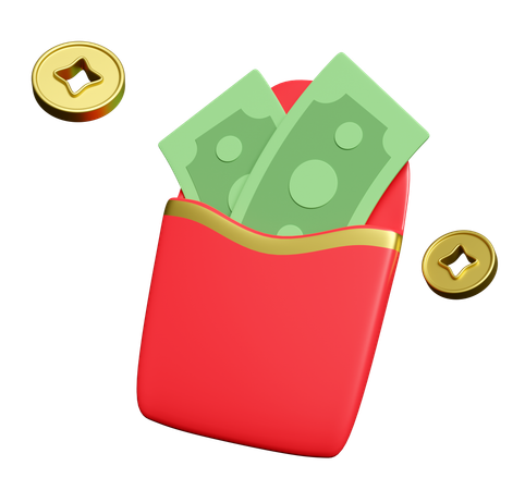 Cny Red Envelopes  3D Icon