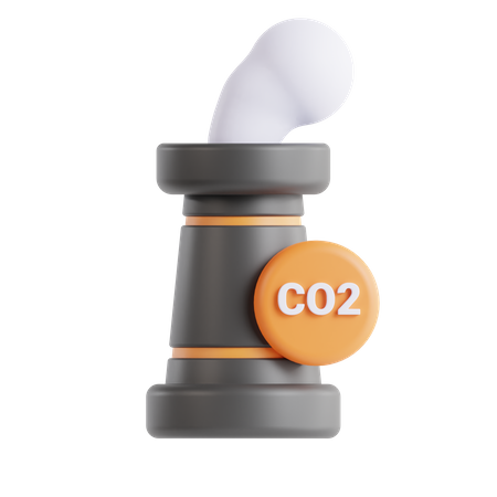 Emisión de CO2  3D Icon