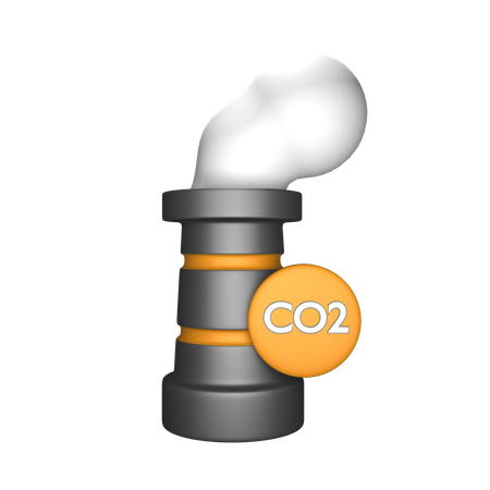 Emissão de Co2  3D Icon