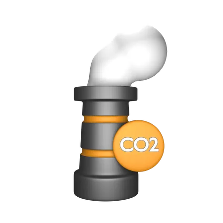 Emissão de Co2  3D Icon