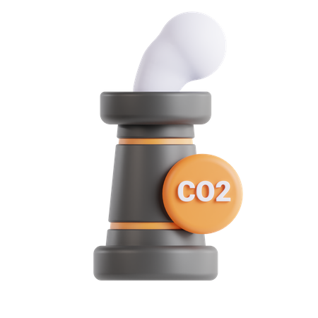 Émissions de CO2  3D Icon